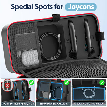 For Switch 2 & Switch Original & Switch OLED Large Storage Bag Anti-Scratch Waterproof Travel Carrying Case for N-Switch 2