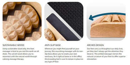 Wooden Foot Roller for Plantar Fasciitis Relief - Smarsty