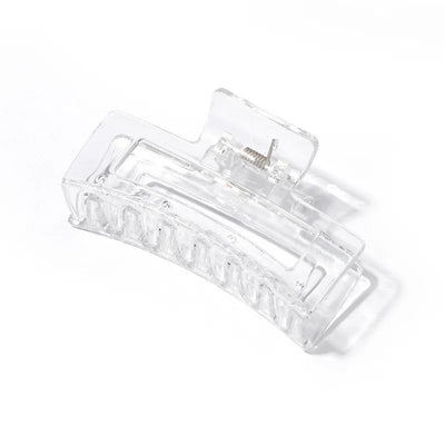 Korean Coffee Beige Acrylic Geometric Hair Claw Clip Large - Smarsty