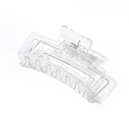 Korean Coffee Beige Acrylic Geometric Hair Claw Clip Large - Smarsty