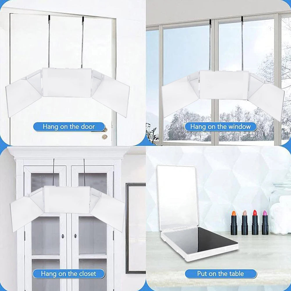 360 Degree LED Trifold Haircut Mirror for Easy Styling - Smarsty