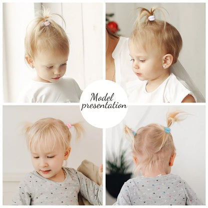 Colorful Nylon Elastic Hair Ties For Kids Gentle Hold - Smarsty