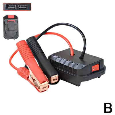 Car Lithium Battery Converter Charger Clip Auto Igniter Jump Starter For Makita Booster Cable Adapter Emergency Power DIY Tools - Smarsty
