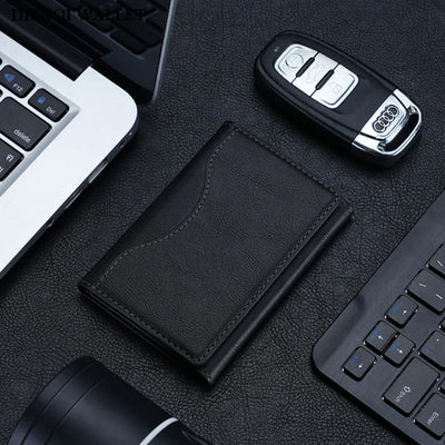 Magsafe Card Holder PU Leather Trifold Magnetic Cardholder Card Bag Wallet for Apple for IPhone 16 15 14 13 12 Pro Max Mini - Smarsty