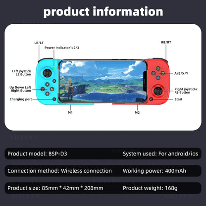 Bluetooth Game Controller with Long Battery Life for PC and Mobile - Smarsty