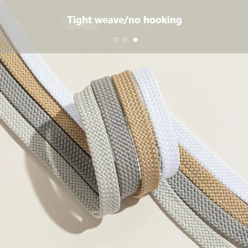 New Flat Classic Shoelaces for Sneakers Casual Shoe laces White Black Sports Shoelace Shoes Balanc String Shoe Accessories - Smarsty
