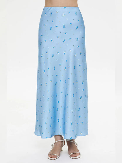 Tossy Summer Printed Fashion Long Skirt For Women High Waist Contrast Patchwork Slim Elegant Party Looks Ladies Y2k Maxi Skirt - Smarsty