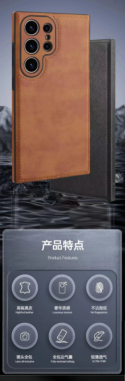 Premium PU Leather Shockproof Phone Case With Slim Bumper - Smarsty