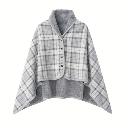 Wearable Flannel Shawl Blanket for Cozy Comfort - Smarsty