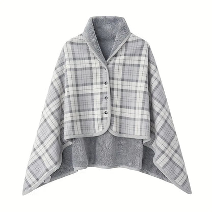 Wearable Flannel Shawl Blanket for Cozy Comfort - Smarsty