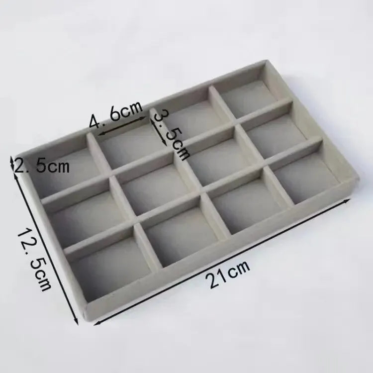 Velvet Jewelry Organizer Tray for Rings and Necklaces - Smarsty