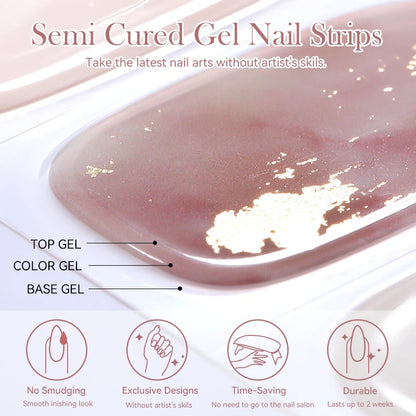 Gradient Auroras Gel Nail Strips for Easy DIY Manicure - Smarsty