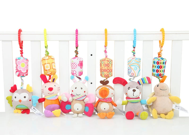 Newborn Baby Plush Stroller Toys Baby Rattles Mobiles Cartoon Animal Hanging Bell Educational Baby Toys 0-12 Months Speelgoed by Smarsty