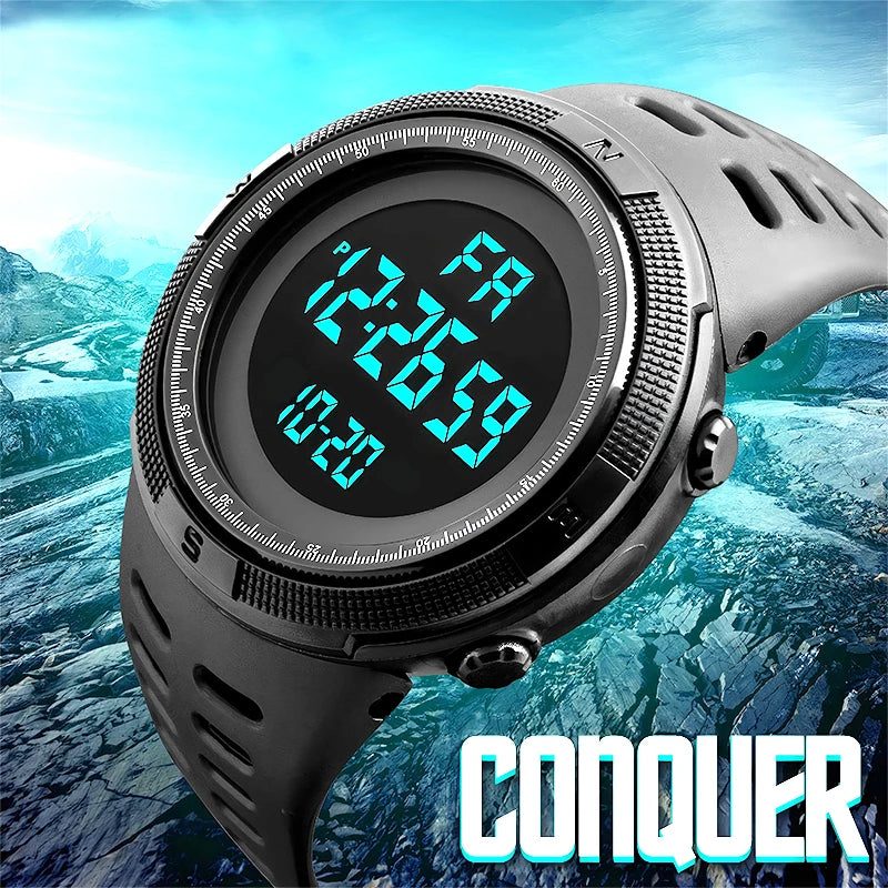 Men's Digital Sports Watch with LED Countdown Feature - Smarsty