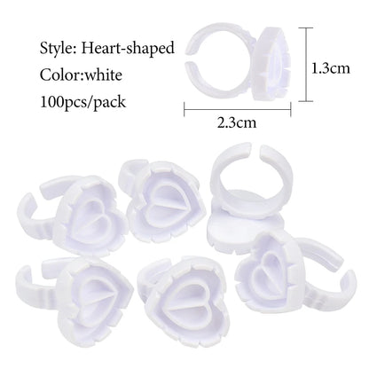 100 Pcs Disposable Eyelash Glue Holder Cups for Easy Makeup - Smarsty