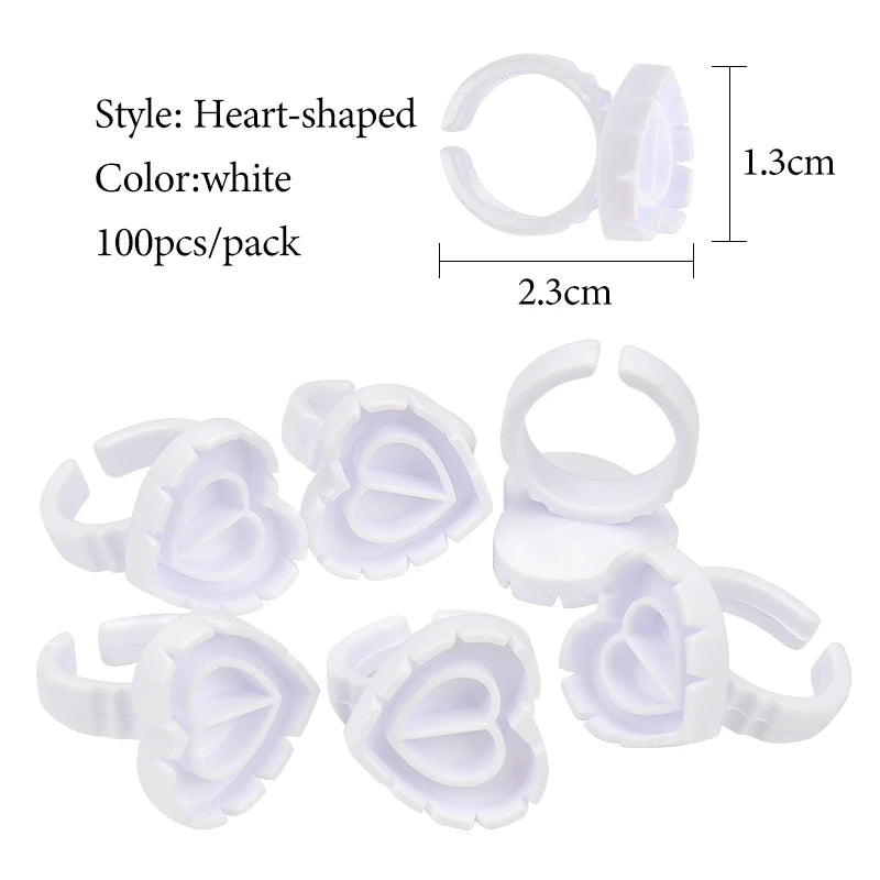 100 Pcs Disposable Eyelash Glue Holder Cups for Easy Makeup - Smarsty
