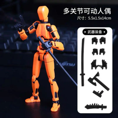DIY Luminous T13 Multi-Jointed Movable Shapeshift Robot 3D Printed Mannequin Lucky robot and dog Action Figures Toys kids Gifts - Smarsty