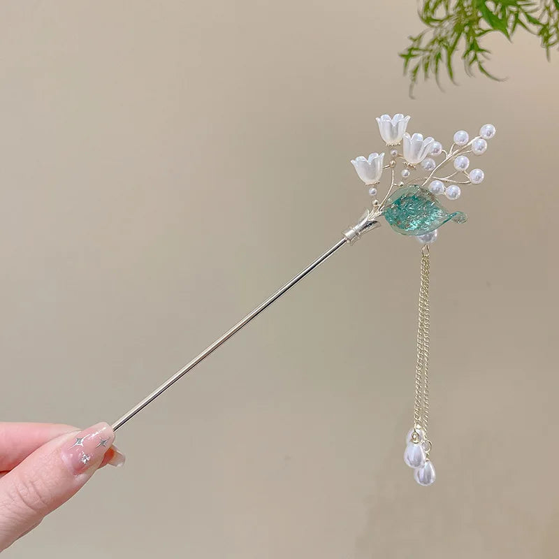 Elegant Flower Tassel Hair Clip for Women - Smarsty