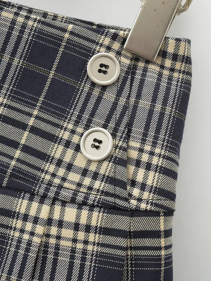 Summer Mini skirts for woman vintage korean fashion plaid skirts for women y2k skirts pleated red plaid skirts preppy style - Smarsty