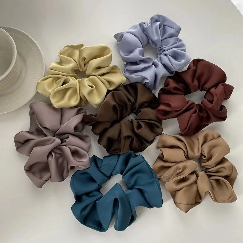 Satin Scrunchies Hair Accessories Gentle Soft Hold Premium - Smarsty