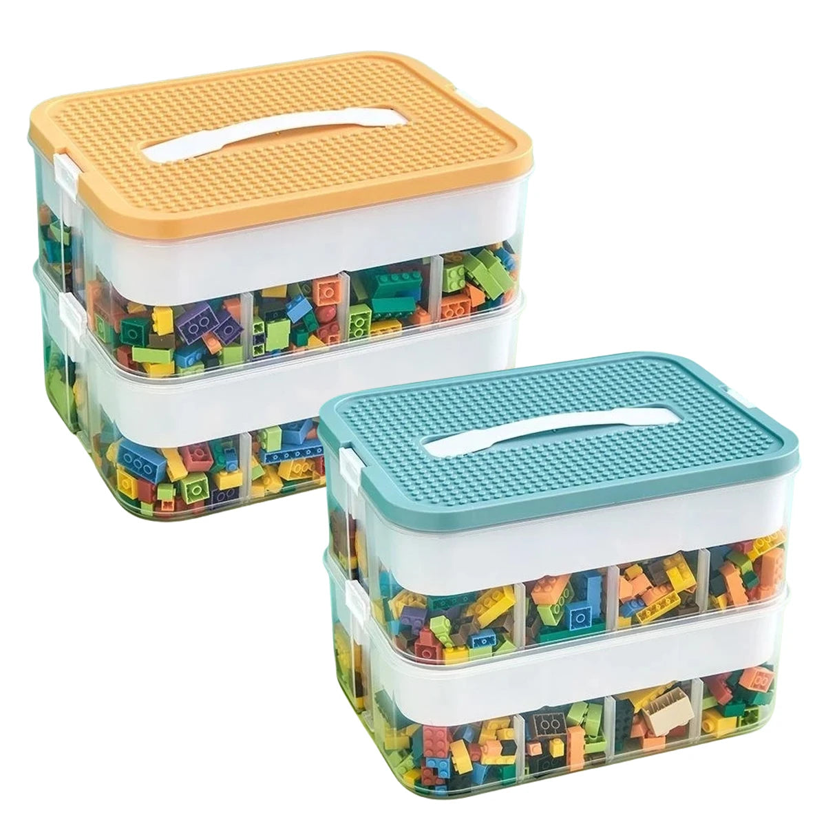 Plastic Lego Storage Box Children Jigsaw Puzzle Building Block Lego Container Classification Part Sort Box Kidroom Toy Organizer