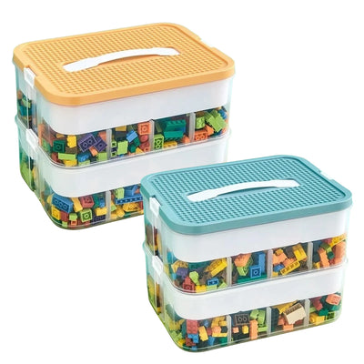 Plastic Lego Storage Box Children Jigsaw Puzzle Building Block Lego Container Classification Part Sort Box Kidroom Toy Organizer - Smarsty
