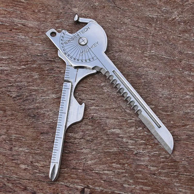 8-in-1 Multi-Tool Keychain for Camping & Survival | Folding Screwdriver, Bottle Opener | Compact Outdoor Utility Pliers with Key by Smarsty