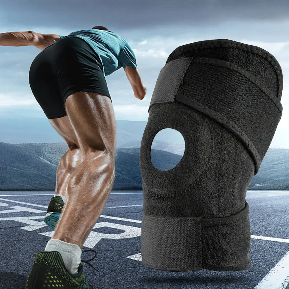 Knee Brace Knee Pain Relief Support Brace with Side Stabilizers with Adjustable Buckle Joint Pain Arthritis Relief For Men Women