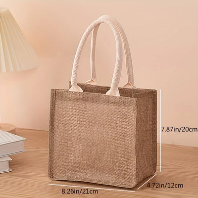 Linen Shopping Bag With Hand Painted Eco Friendly Design - Smarsty