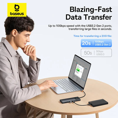 Usb C Hub 8K Hdmi Expansion For Multiscreen And Peripherals - Smarsty