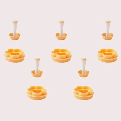 Flower Shaped Pastry Dough Tamper Set for Baking - Smarsty