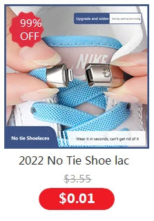 1Pair Magnetic Lock Shoelaces without ties Flat Elastic Laces Sneakers Boots No Tie Shoelace Rubber Bands for Shoes Accessories - Smarsty