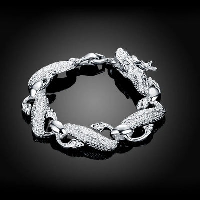 Sterling Silver Square Chain Bracelet Unisex Gift - Smarsty