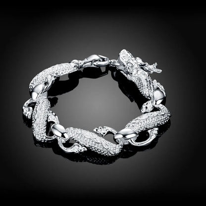 Sterling Silver Square Chain Bracelet Unisex Gift - Smarsty