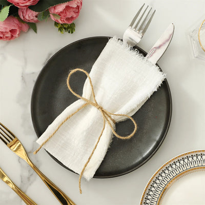 Reusable Cotton Wedding Napkins for Rustic Table Decor - Smarsty
