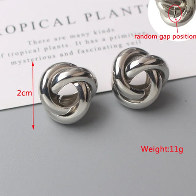 Gold Metal Drop Earrings with Irregular Heart Design for Women - Smarsty