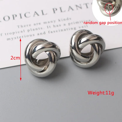 Gold Metal Drop Earrings with Irregular Heart Design for Women - Smarsty