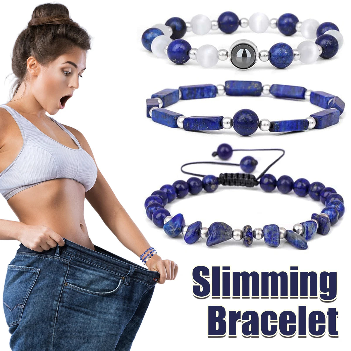 Amethyst Healing Bracelet Set for Weight Loss and Meditation - Smarsty