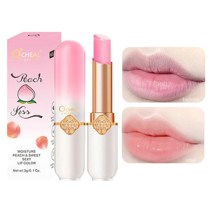O'CHEAL Color Changing Lip Balm Moisturizing Peach Formula - Smarsty