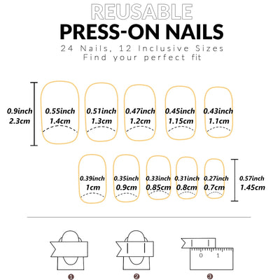 24PCS Pink French Fake Nails for Parties - Smarsty