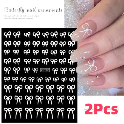 Self-Adhesive 3D Bowknot Nail Stickers for Easy Manicure - Smarsty
