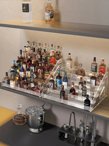3-7 Tier Transparent Display Rack Stepped Multi-Layer Acrylic Storage Rack Toy Anime Car Model Small Wine Bottle Perfume Storage by Smarsty