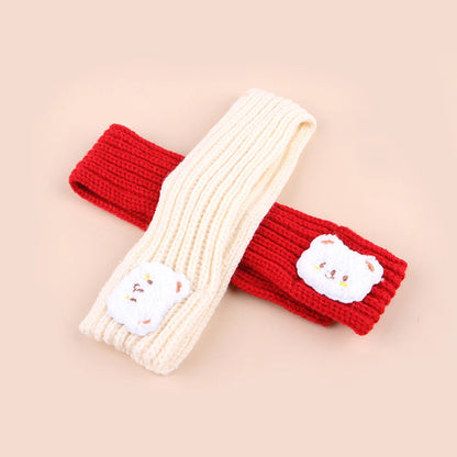 Cartoon Bear Print Scarf for Small Dogs and Cats - Smarsty