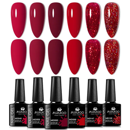 6pc All-Season Gel Nail Polish Set for Long-Lasting Manicure - Smarsty