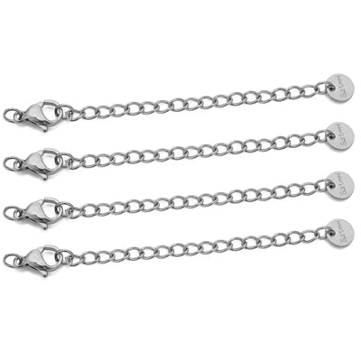 Stainless Steel Extension Chains Lobster Clasps Durable - Smarsty