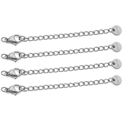 Stainless Steel Extension Chains Lobster Clasps Durable - Smarsty