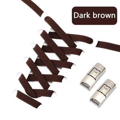 Colorful Press Lock No Tie Shoelace Elastic Shoelaces for Sneakers Sport Tieless Elastic Shoe Laces One Size Fit All Adult Kids - Smarsty