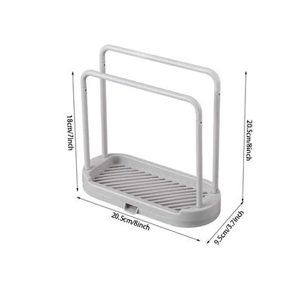 Kitchen Rag Drain Stand Kitchen Accessories Sink Drainage Shelf Sink Drain Storage Basket for Sponge Rag Wire Ball by Smarsty