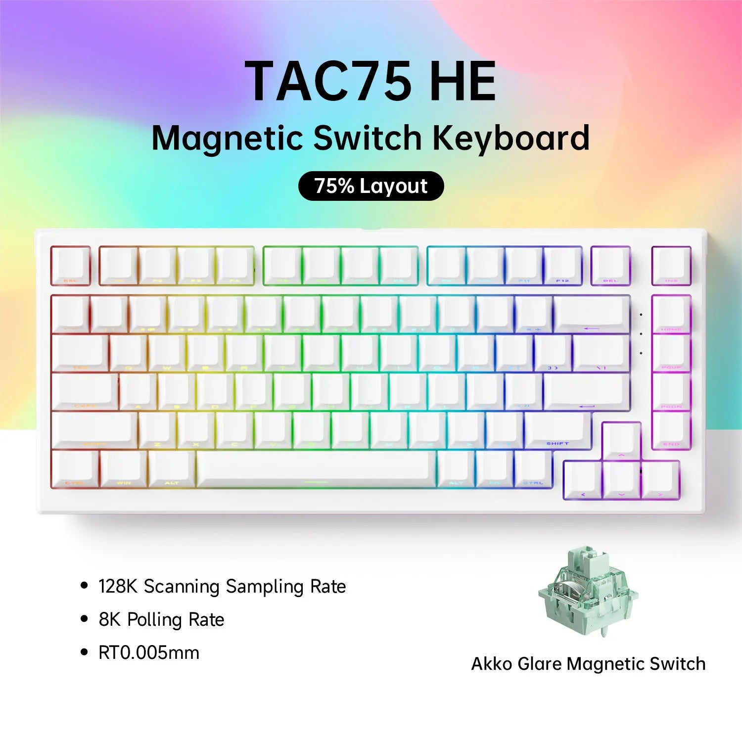 Magnetic Switch Mechanical Keyboard 75 Percent RGB Gaming