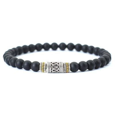 Minimalist 6mm Natural Stone Bracelet for Yoga Meditation - Smarsty